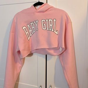 Pink Baby Girl cropped sweater